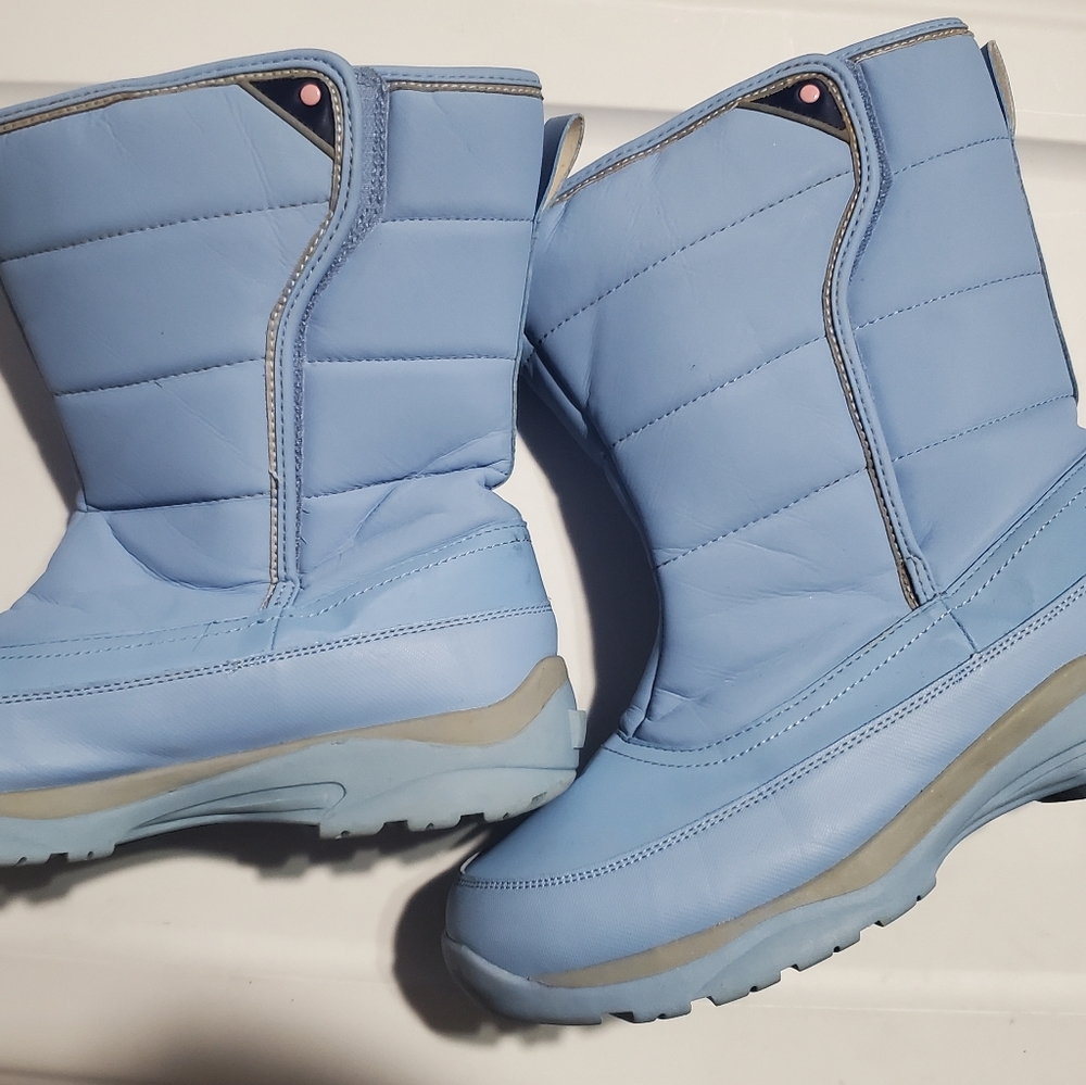 Lands' End womens Light Blue Snow Boots Size 6M